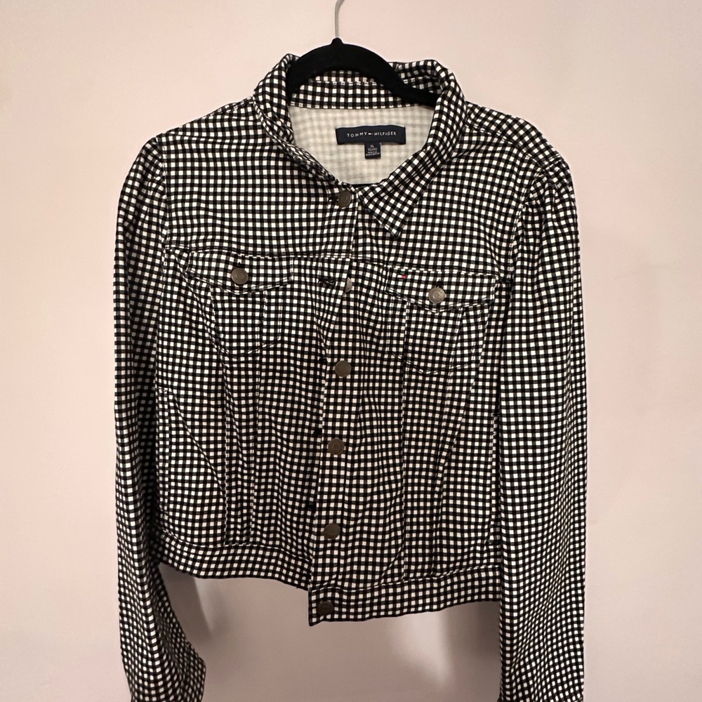 Tommy Hilfiger Black and White Checkered Jacket